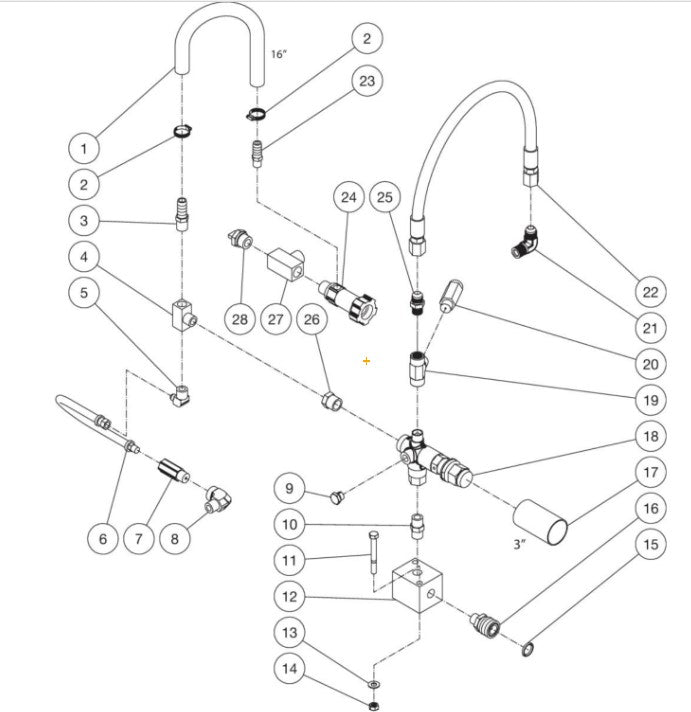 DC-5004-W0E3G, DC-5004-WC4H6G, DC-5005-WC4H6G (sn:10154638-99999999) Plumbing Assembly Parts by Mi-T-M 