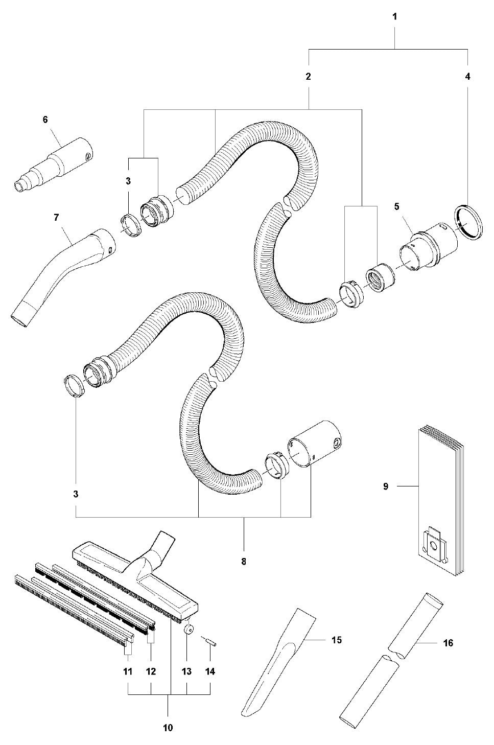 DC 1400 Accessories Assembly Parts