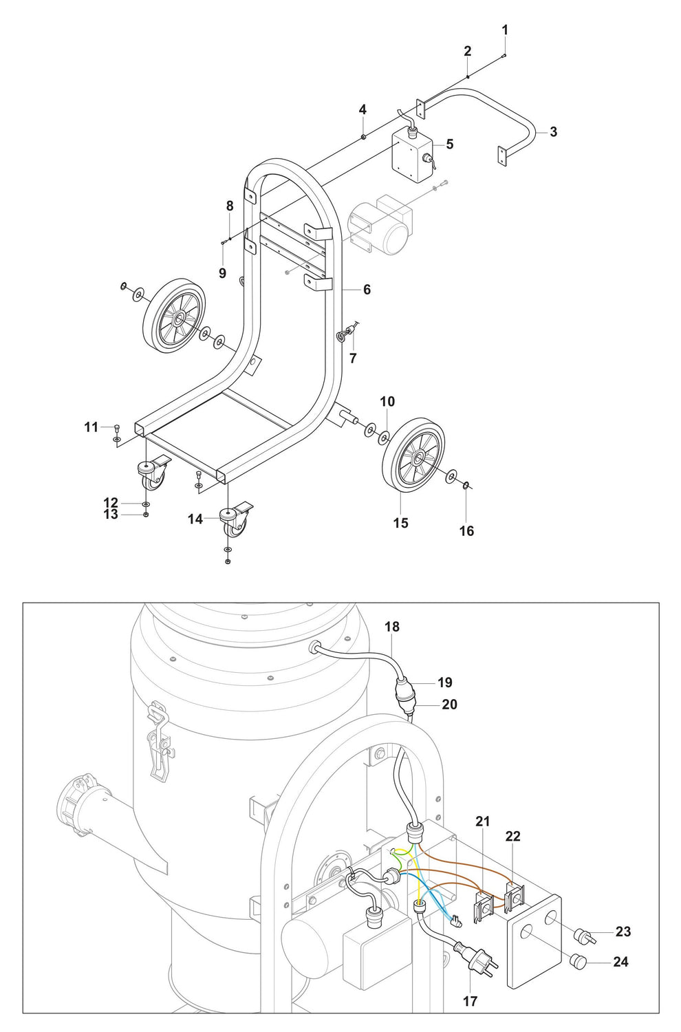 DC 3300 Frame Assembly Parts