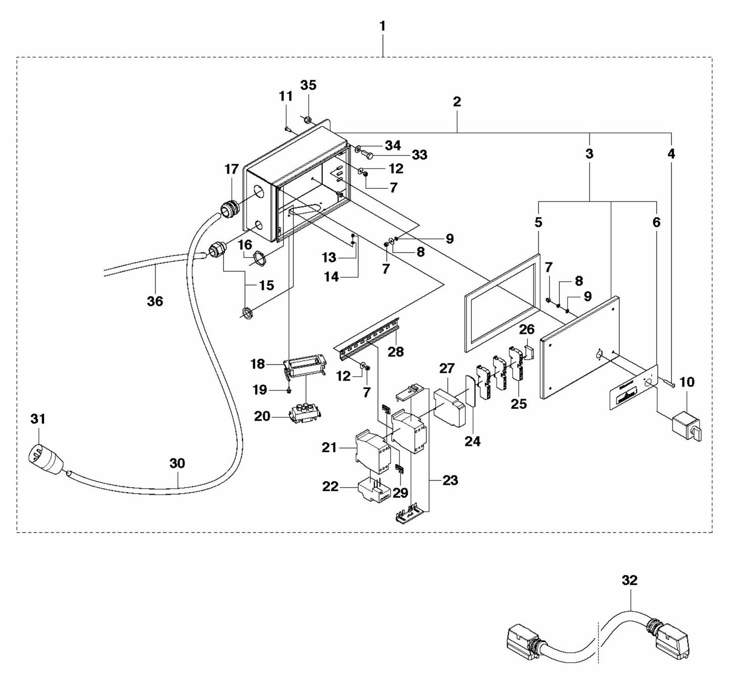 DC 5500 Electric Box Assembly Parts