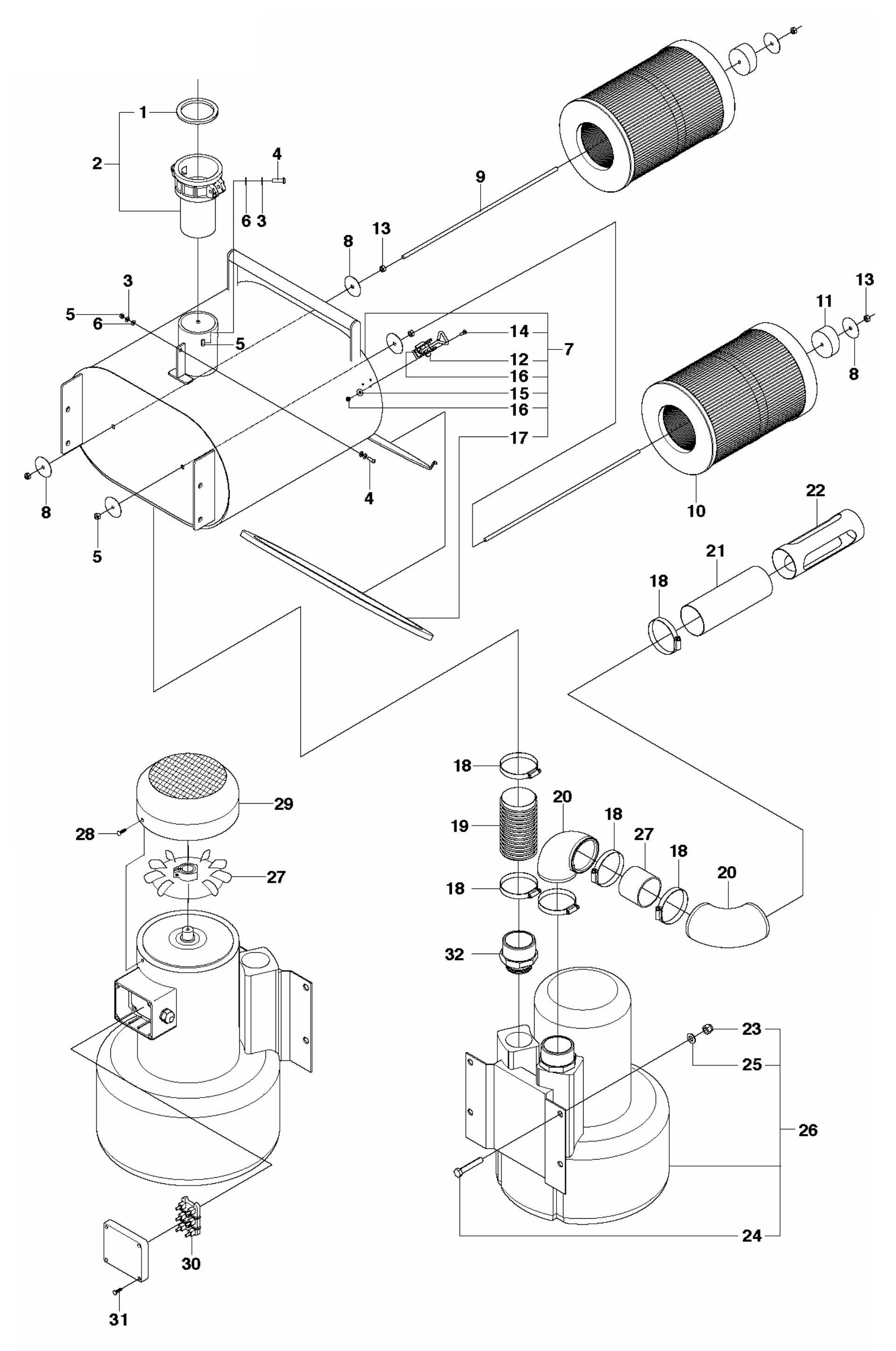 DC 5500 Electric Motor Assembly Parts
