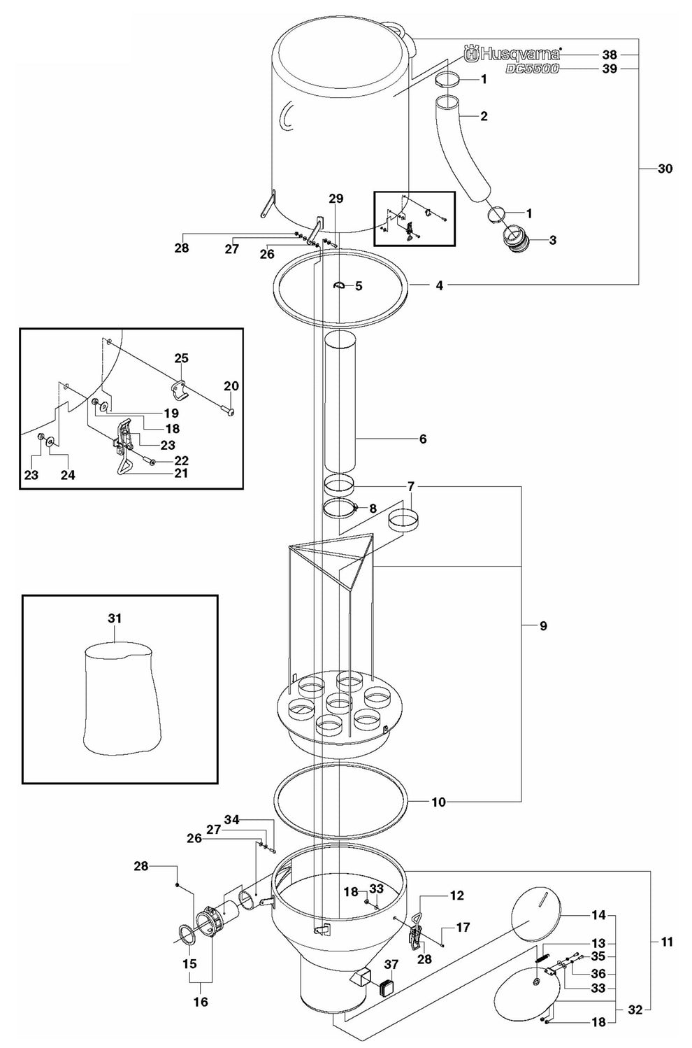 DC 5500 House Assembly Parts