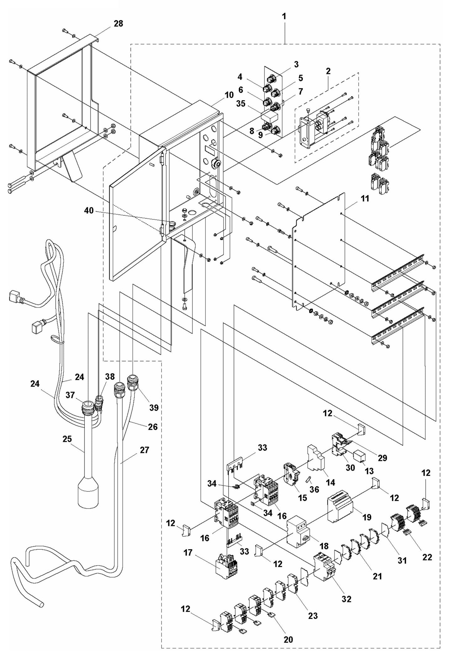 DC 6000 Electrical Box Assembly Parts