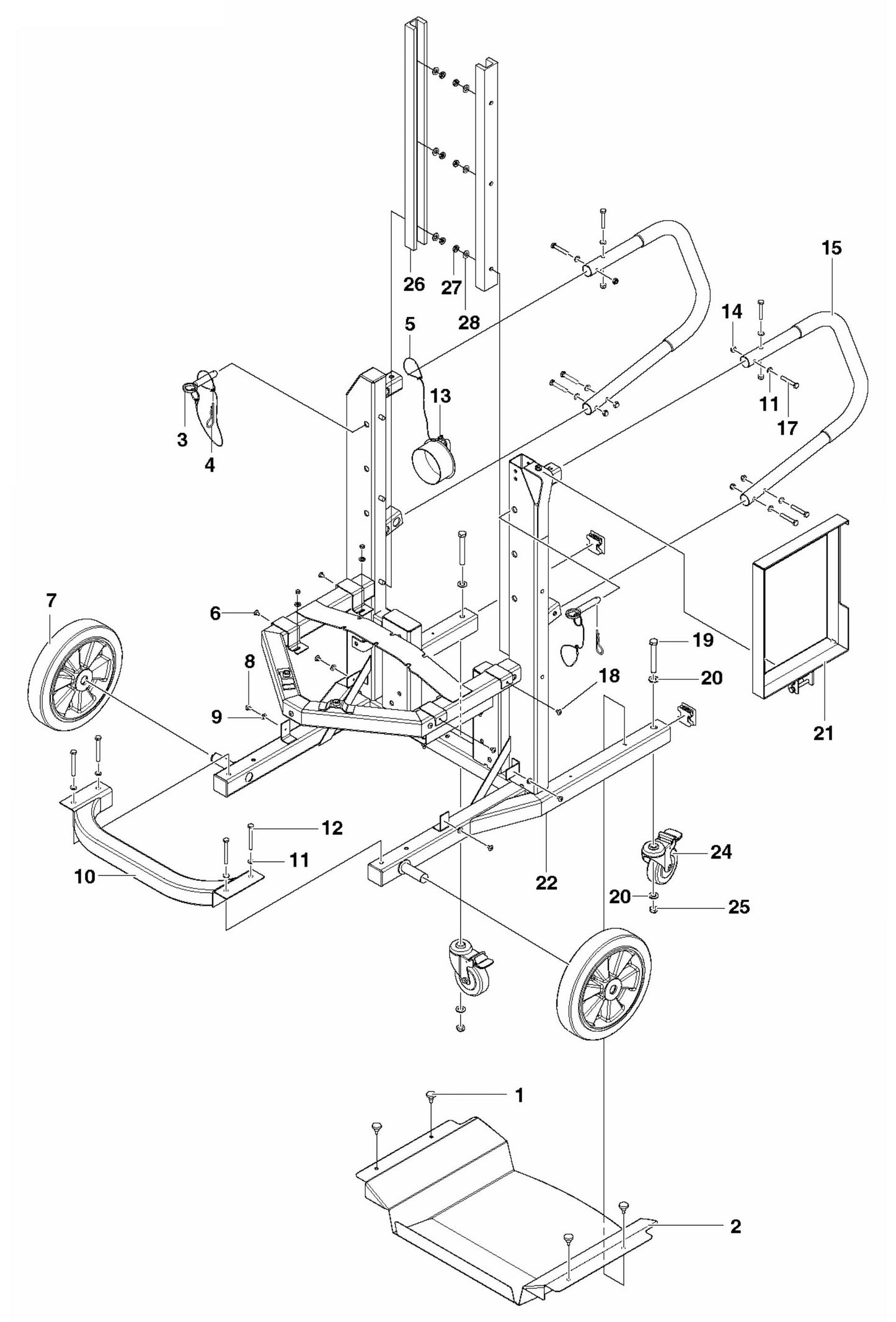 DC 6000 Lower Frame Assembly Parts