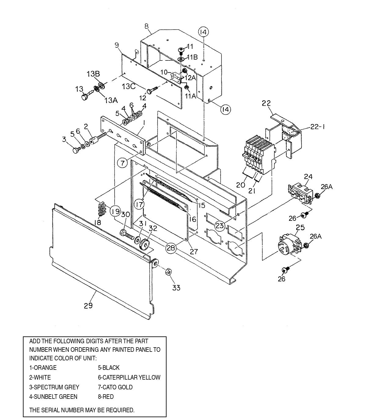 DCA20SPXU2 Output Terminal Assembly Parts for ML20 Light Towers by Multiquip