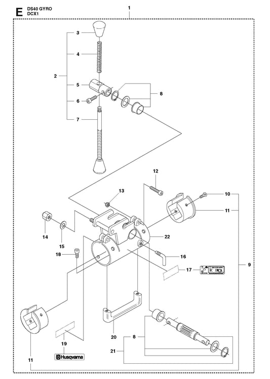 DCX1 Parts for DS 40 Gyro By Husqvarna