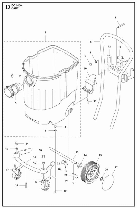Cart Parts For DC 1400 Parts By Husqvarna