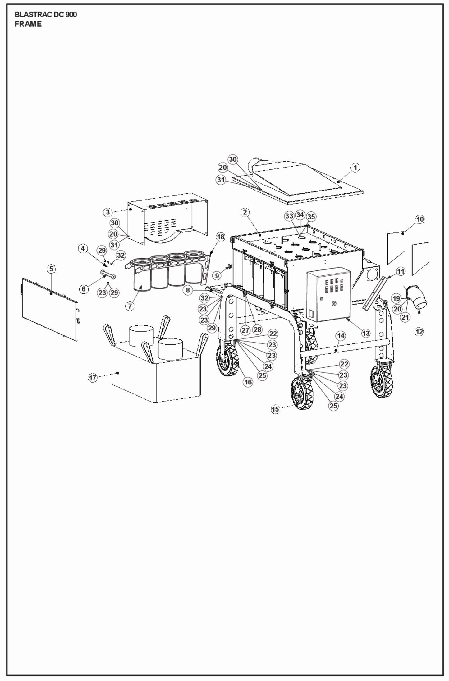 Frame Parts For DC 900 By Husqvarna	
