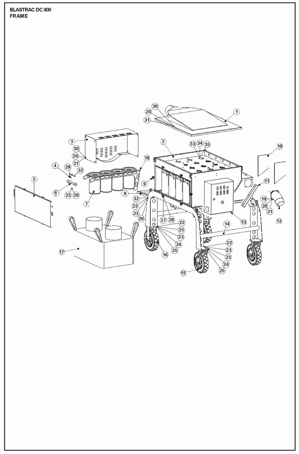 Frame Parts For DC 900 By Husqvarna	