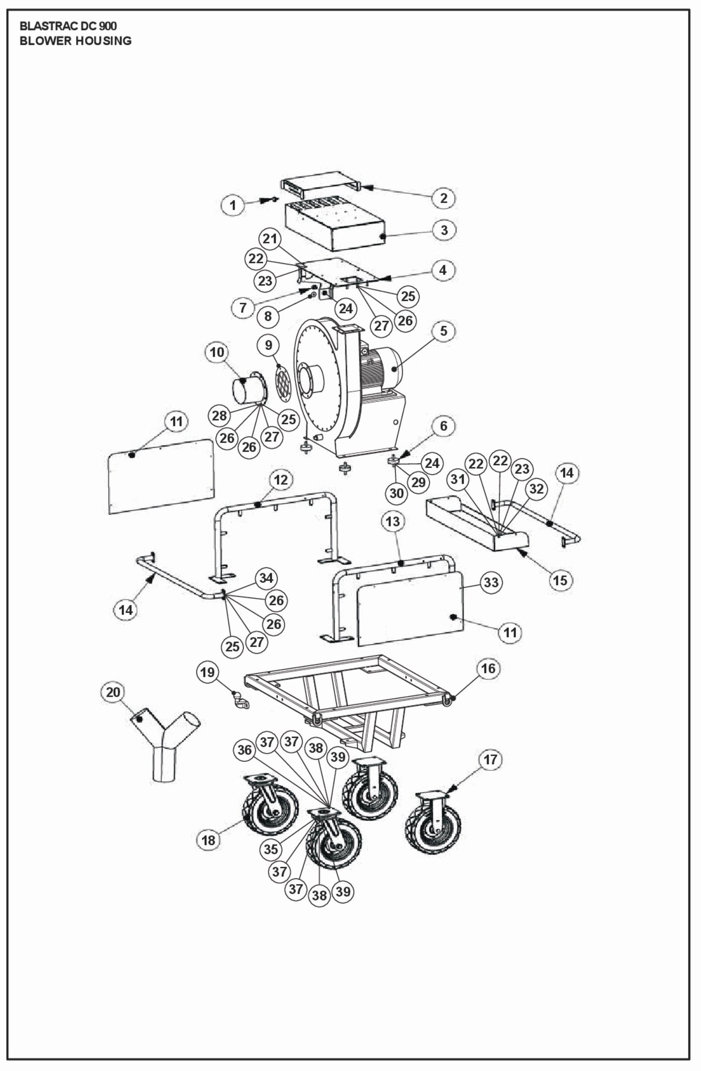 Blower Housing Parts For DC 900 By Husqvarna	