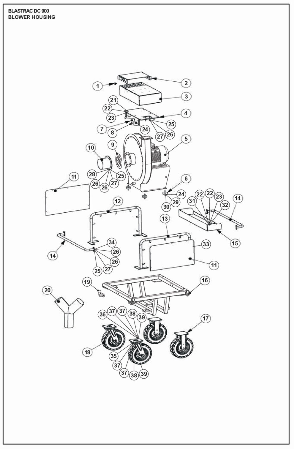 Blower Housing Parts For DC 900 By Husqvarna	
