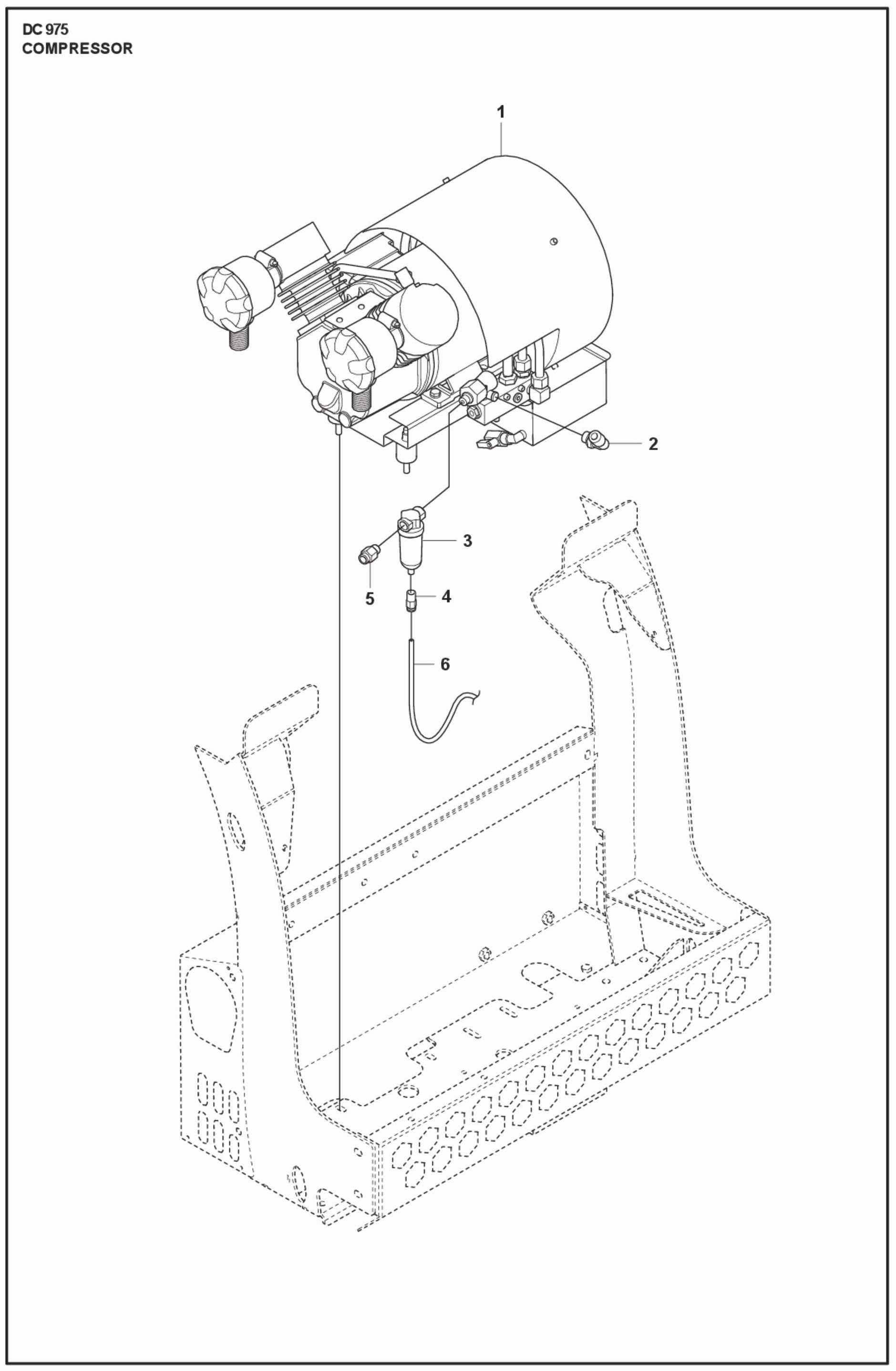 Compressor Parts For DC 975 By Husqvarna