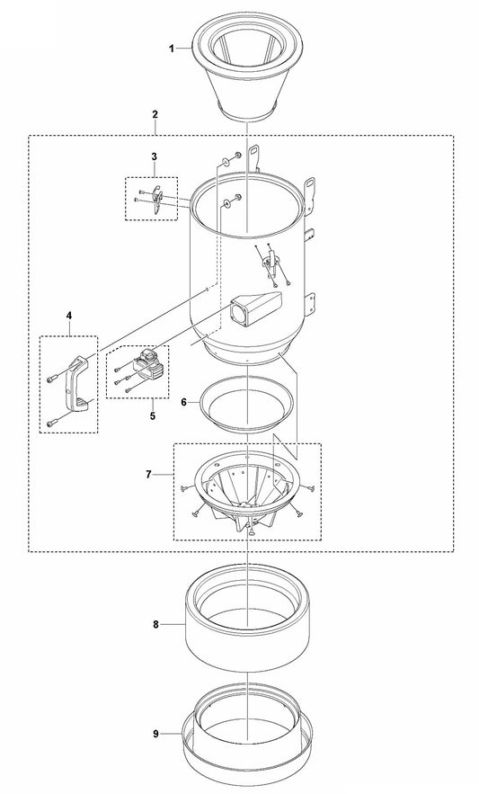 DE 110 Tank Assembly Parts