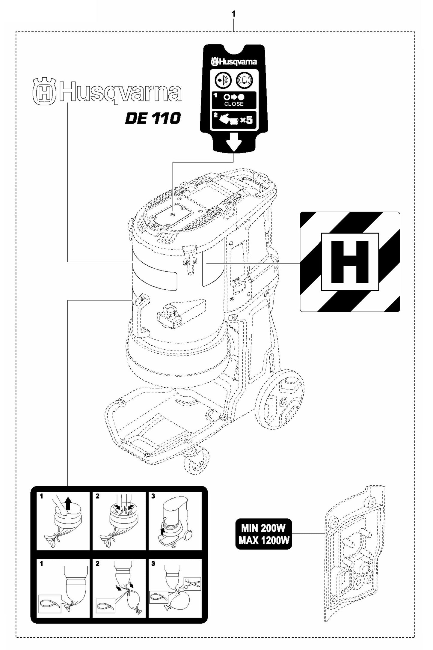 DE 110 Decals-NA Assembly Parts
