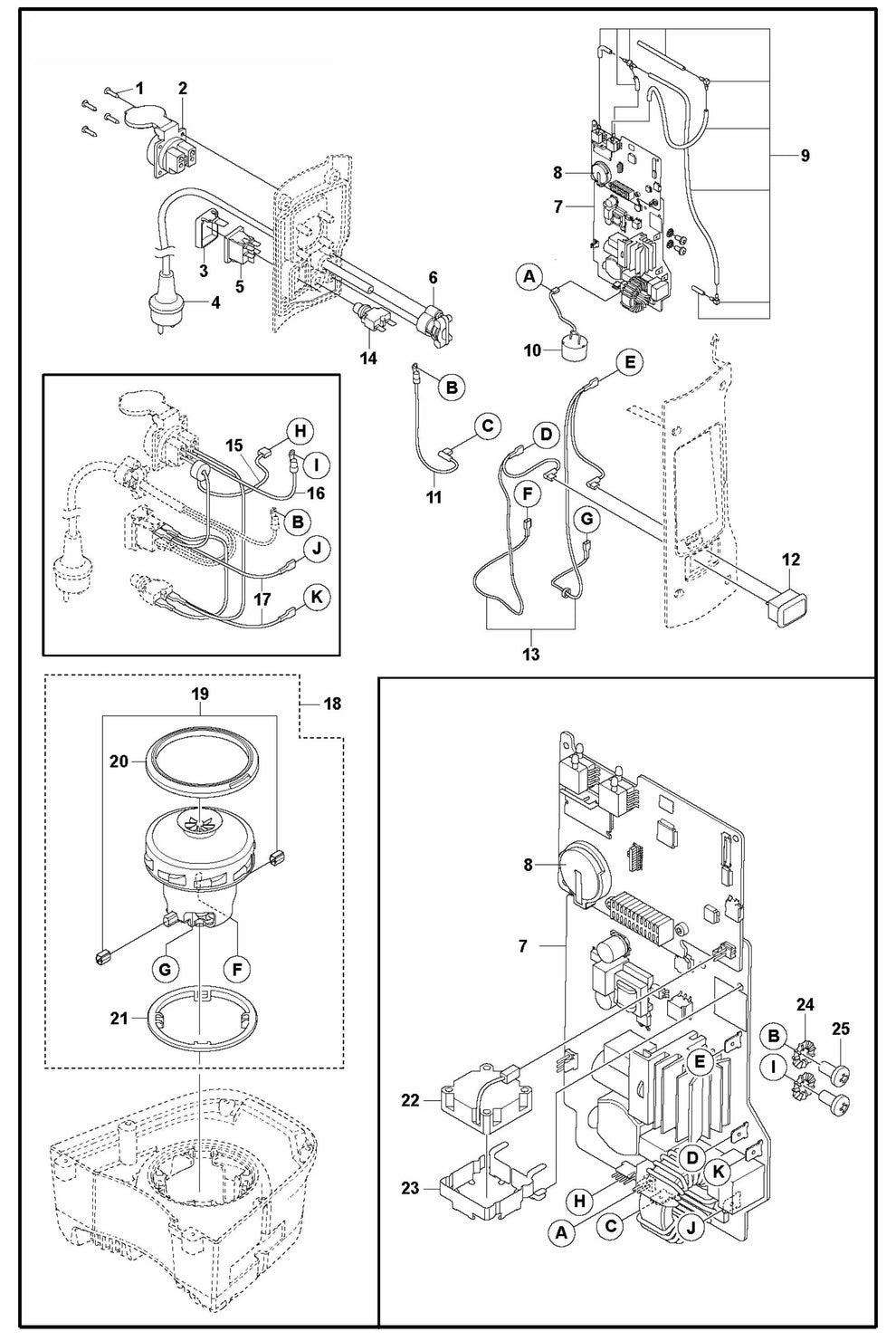 DE 110 H Motor and Electrical-EU,AUS Assembly Parts