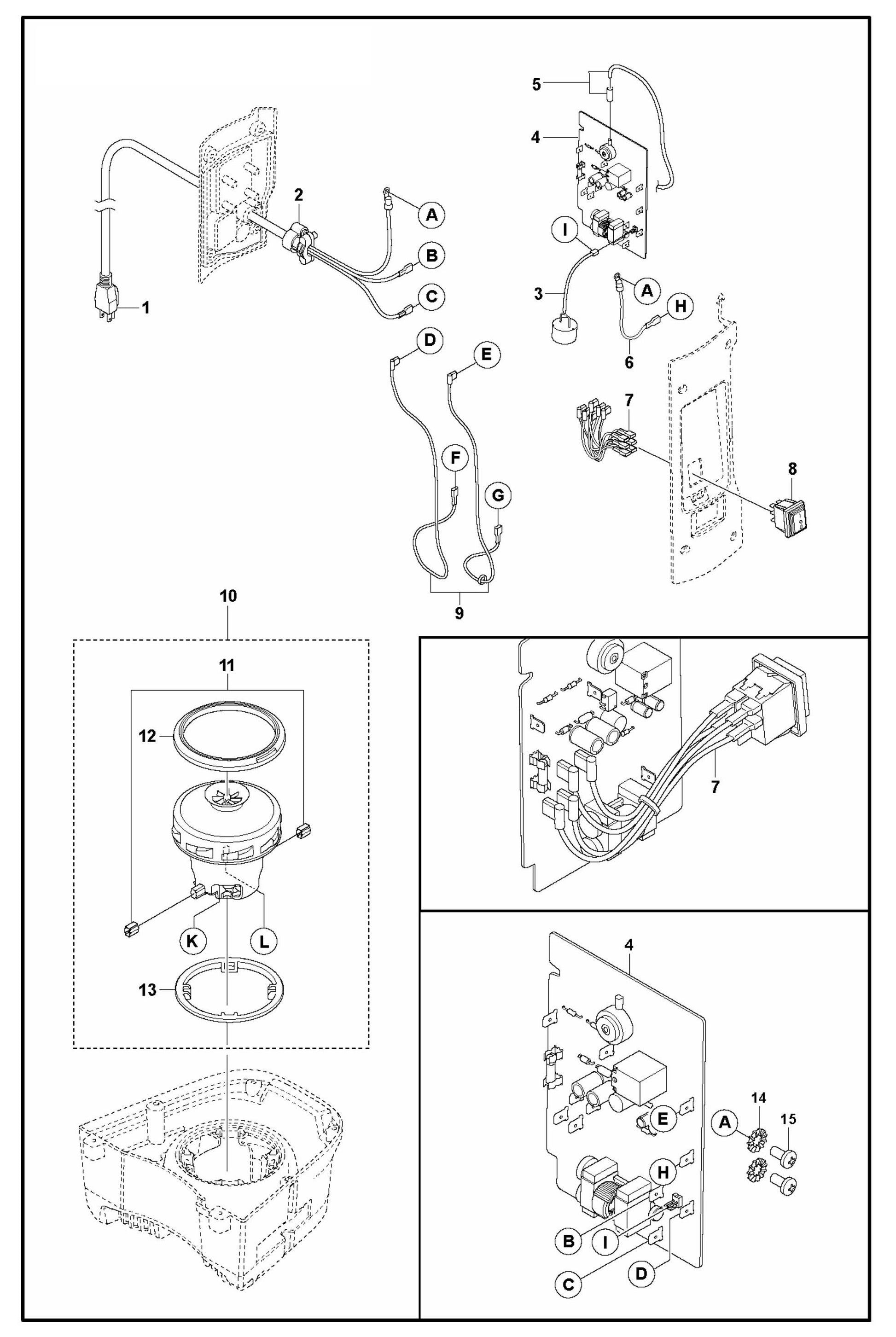 DE 110 S Motor and Electrical-UK, US, JP Assembly Parts