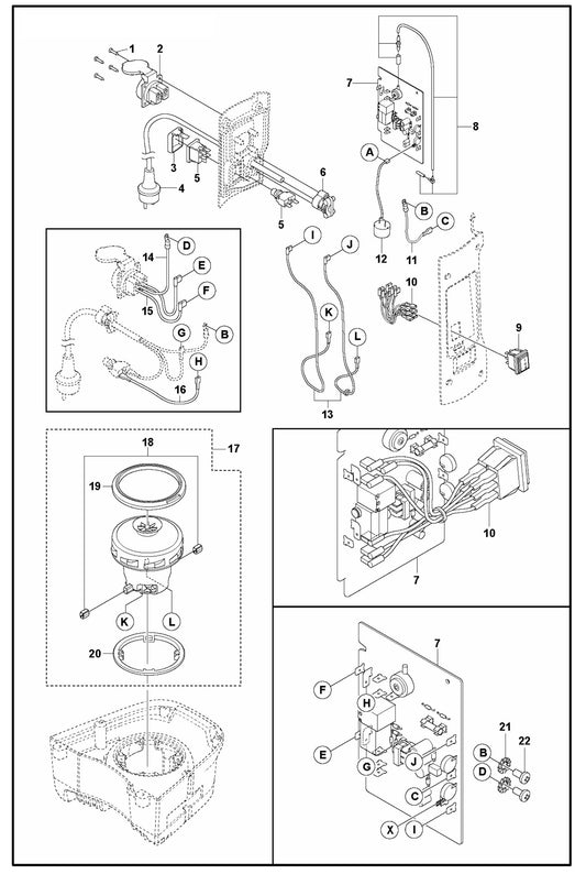 DE 110 S Motor and Electrical-EU, AUS Assembly Parts