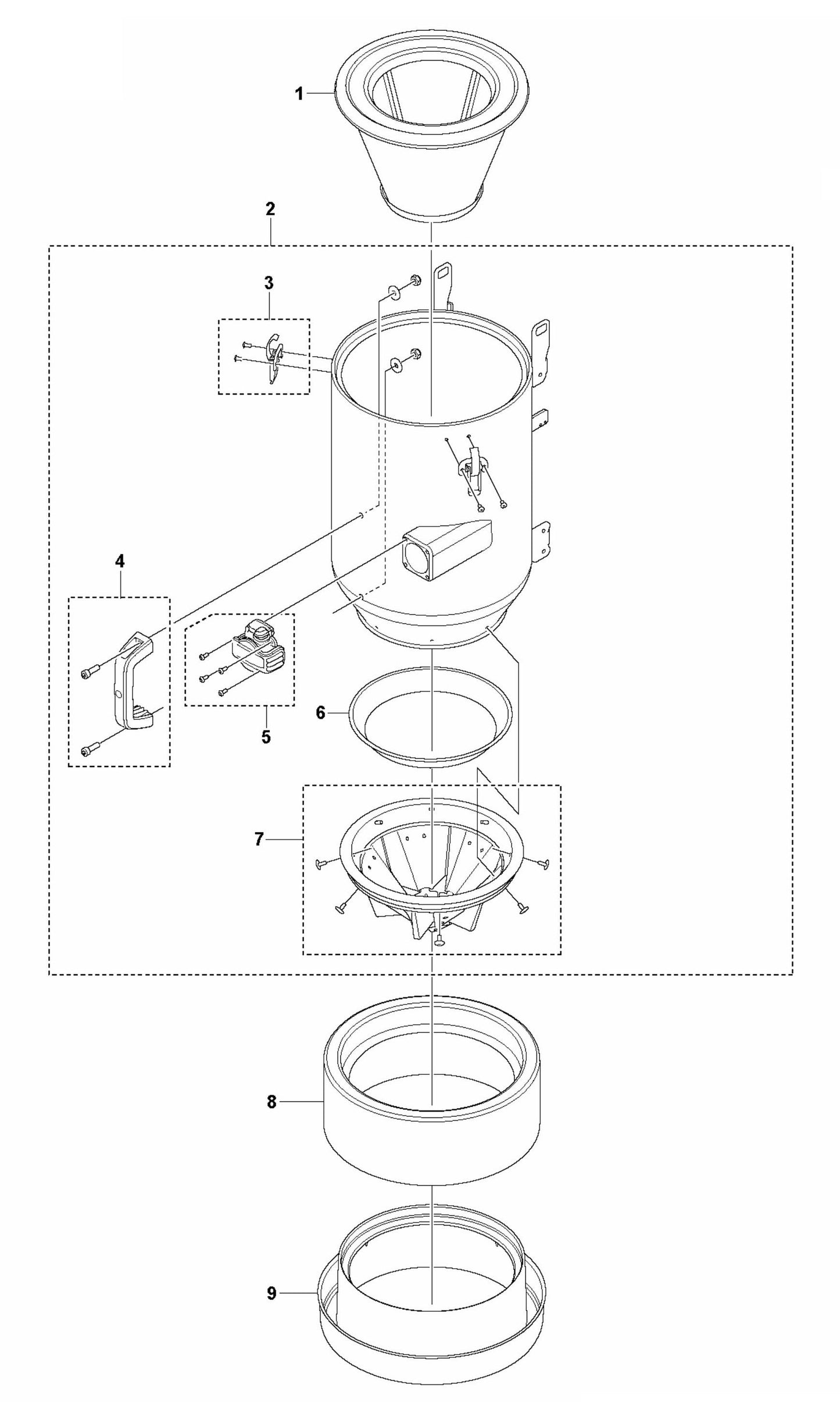 DE 110i H Tank Assembly Parts