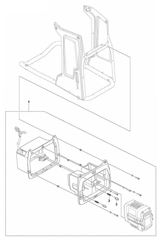 DE 110i H Battery Holder Assembly Parts