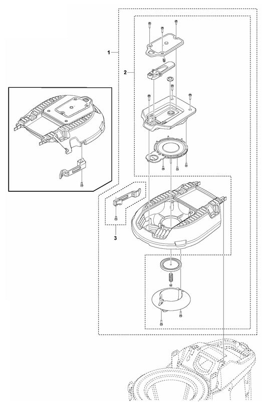 DE 110i H Lid Assembly Parts