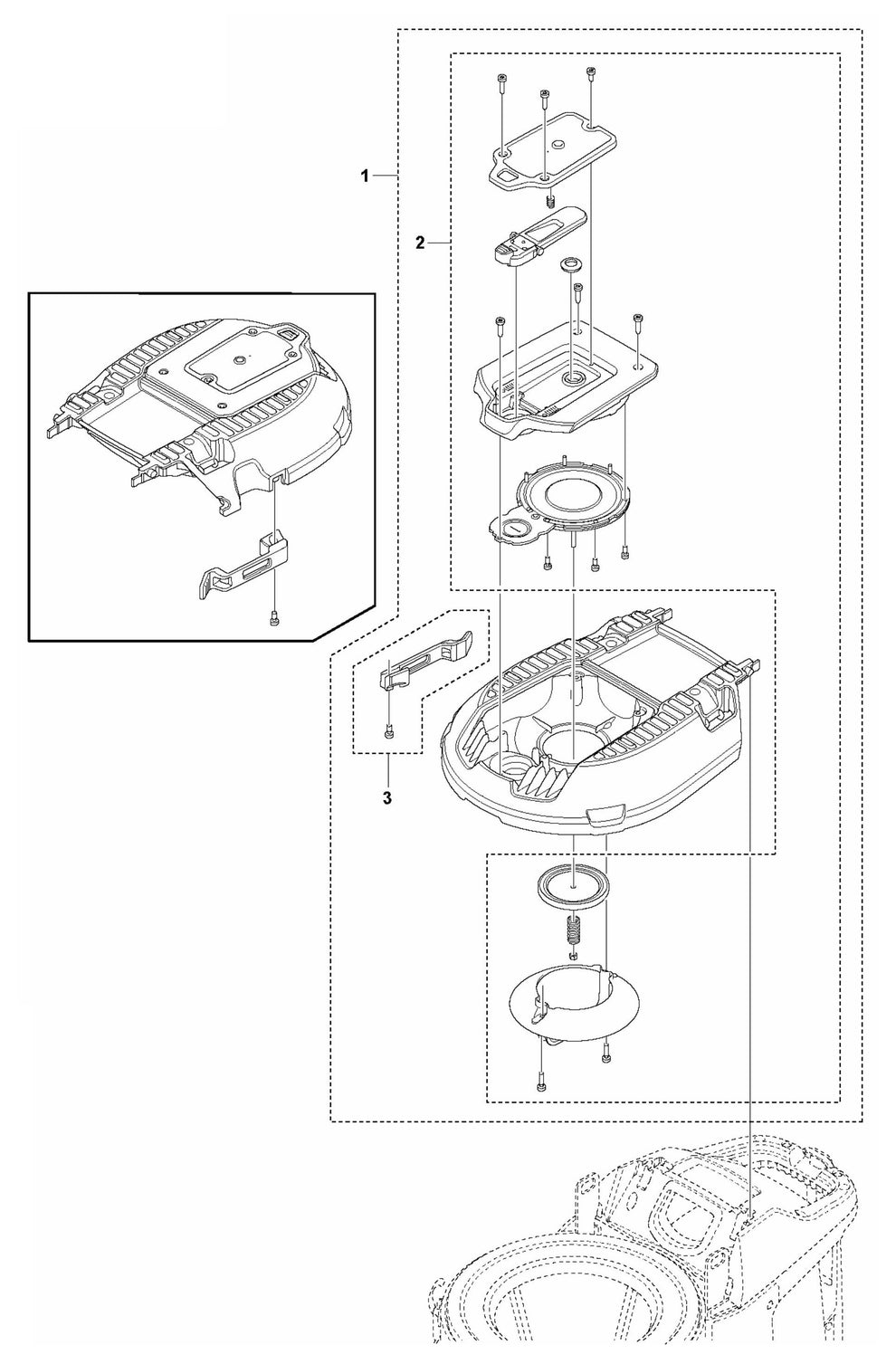 DE 110i H Lid Assembly Parts