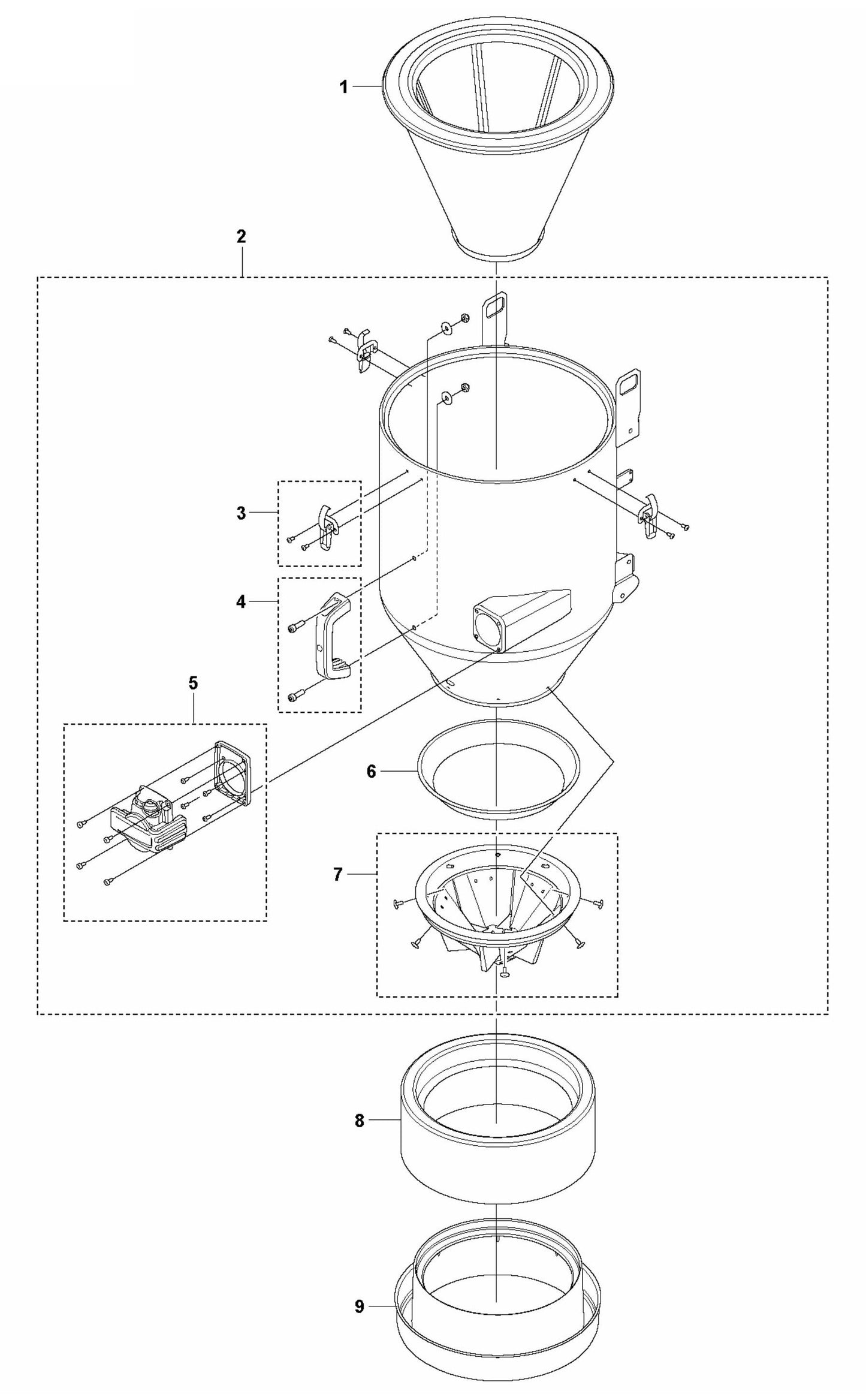 DE 120 Tank Assembly Parts