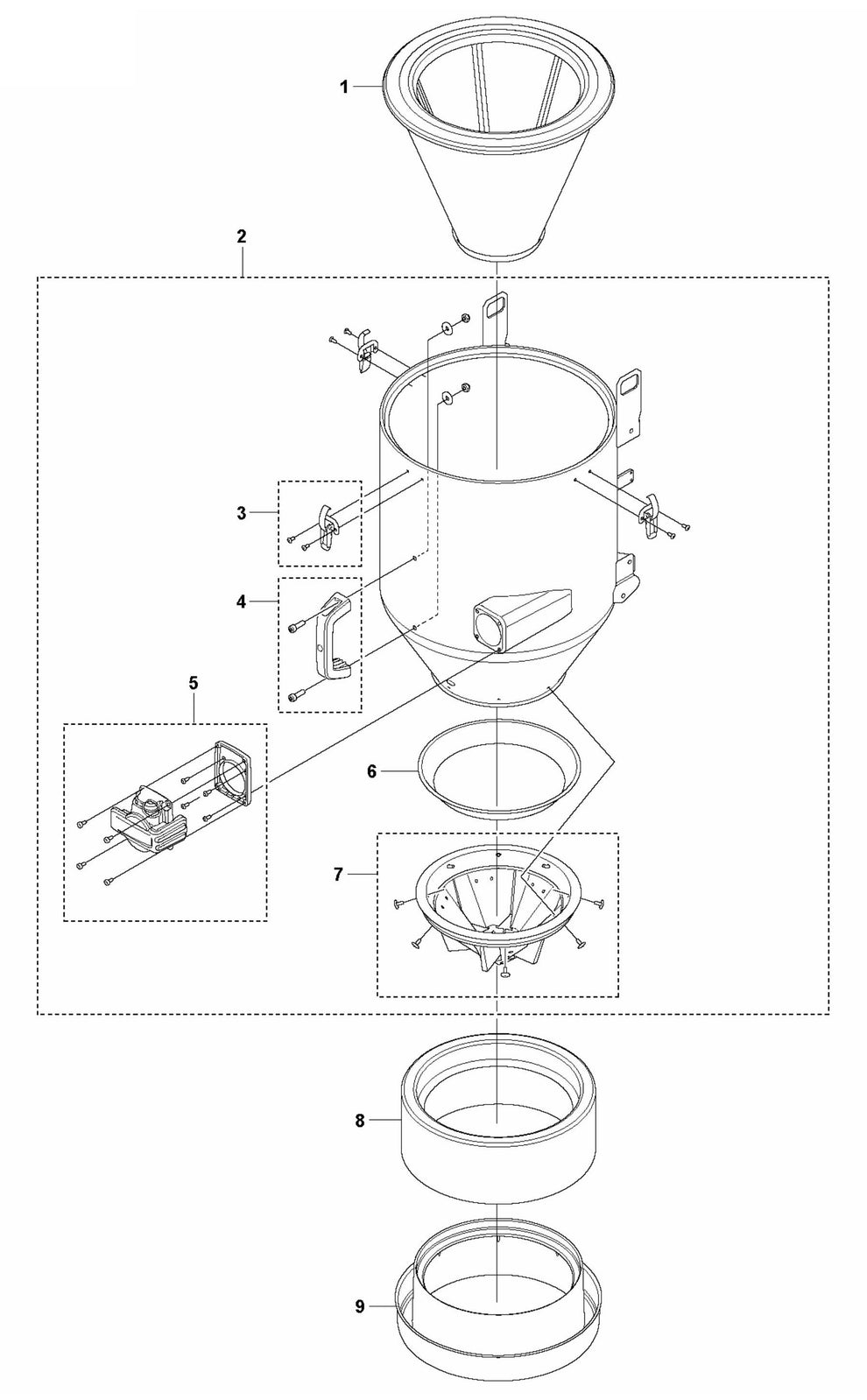 DE 120 Tank Assembly Parts