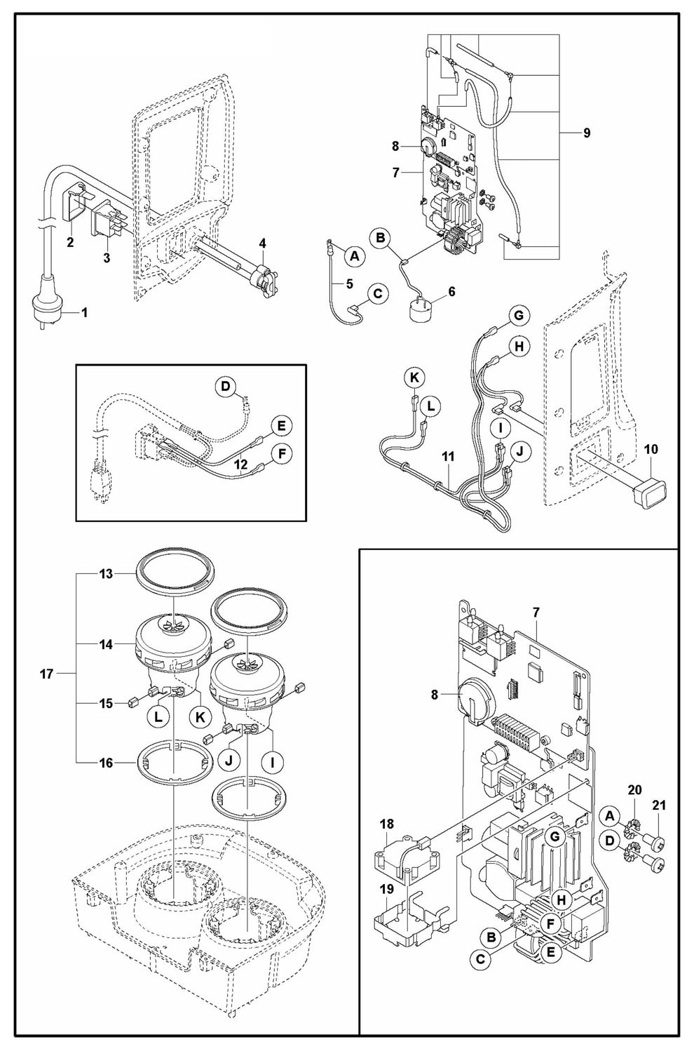 DE 120 Motor and Electrical-EU, AUS Assembly Parts