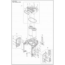 Housing, Upper Parts For DE 120 H Parts By Husqvarna