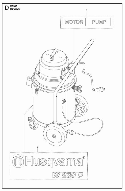 Decals Parts For W 250 P By Husqvarna