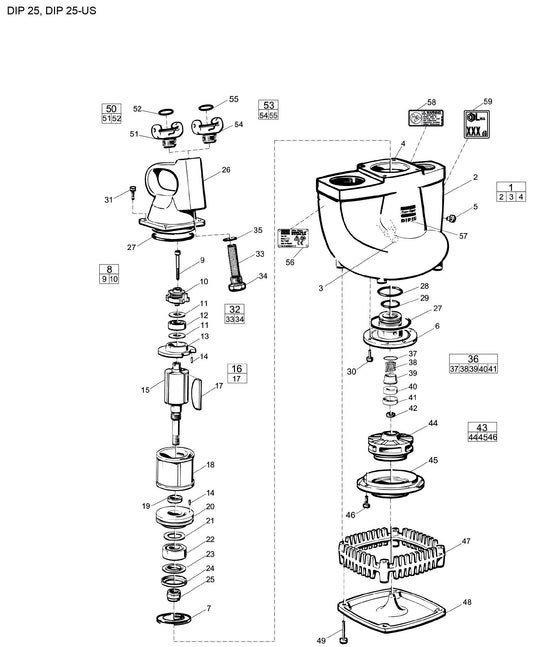 DIP 25, DIP 25-US Centrifugal Pump