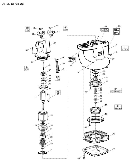 DIP 35, DIP 35-US Centrifugal Pump