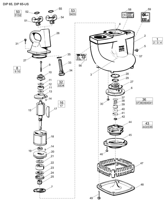 DIP 65, DIP 65-US Centrifugal Pump