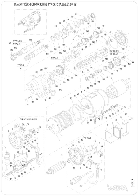 WEKA DK42B  Core Drill Parts By Core Bore Diamond Products