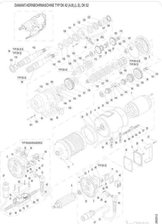 WEKA DK52 Core Drill Parts By Core Bore Diamond Products