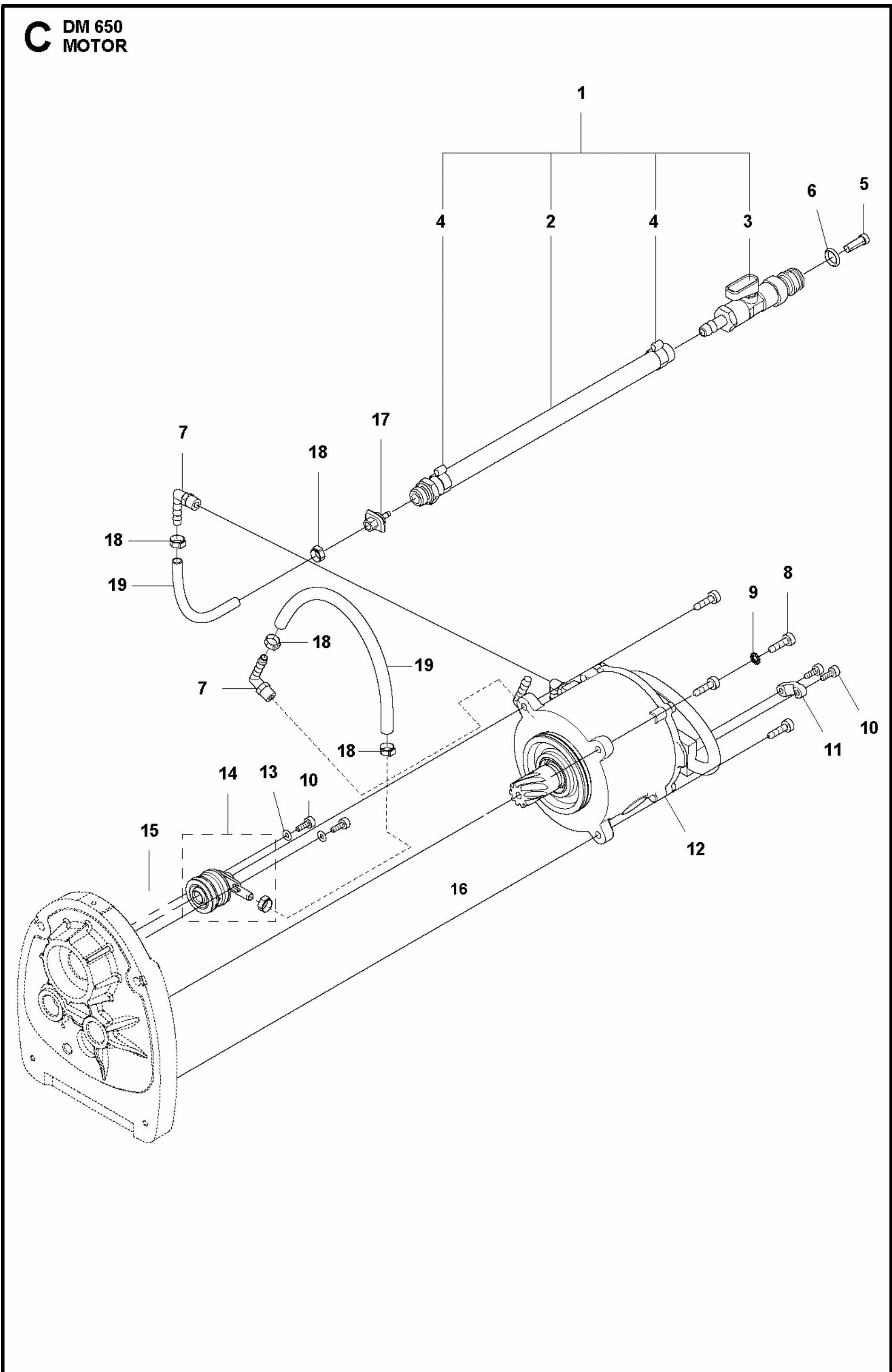 DM 650 Motor Assembly Parts