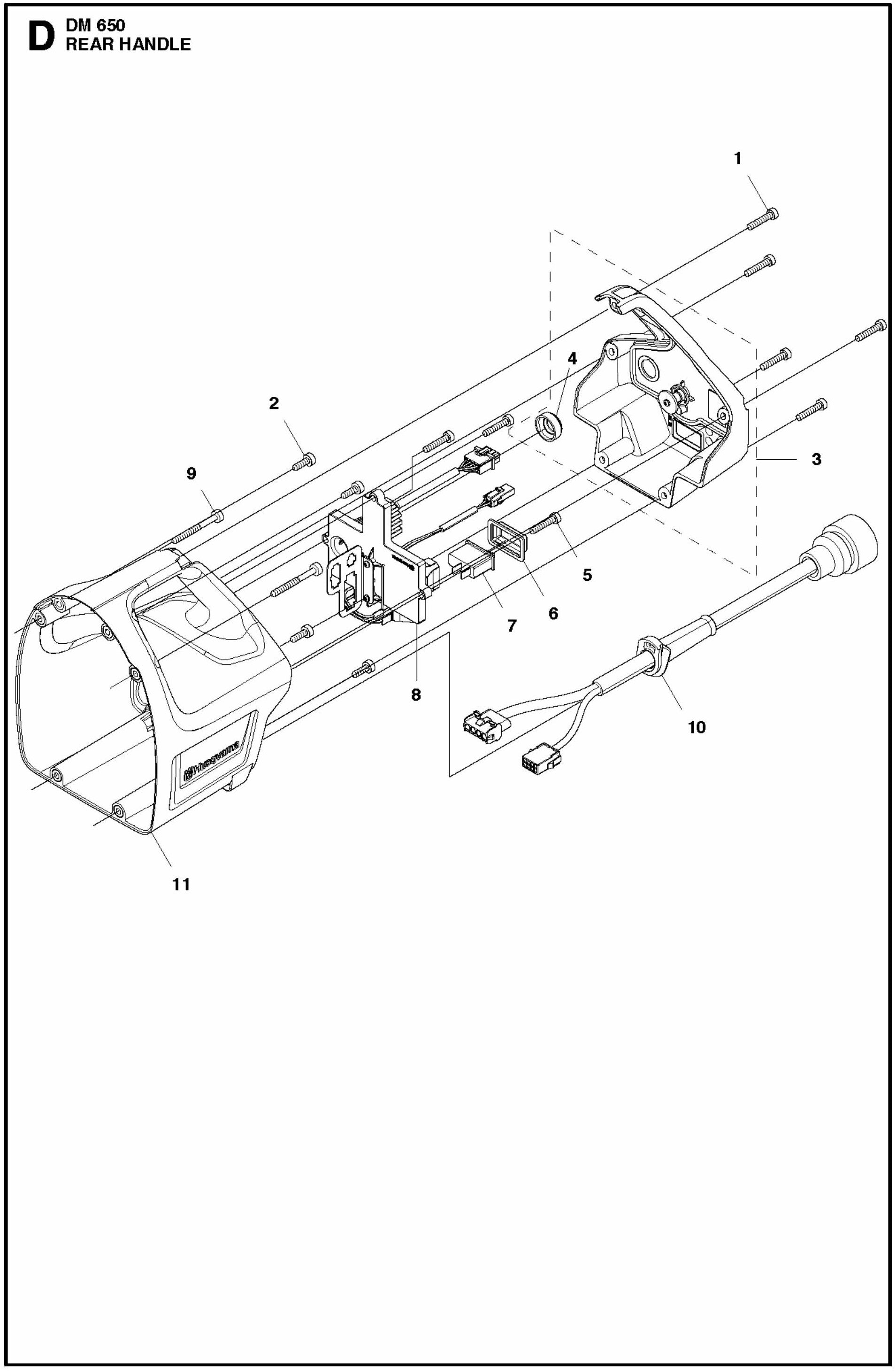 DM 650 Rear Handle Assembly Parts