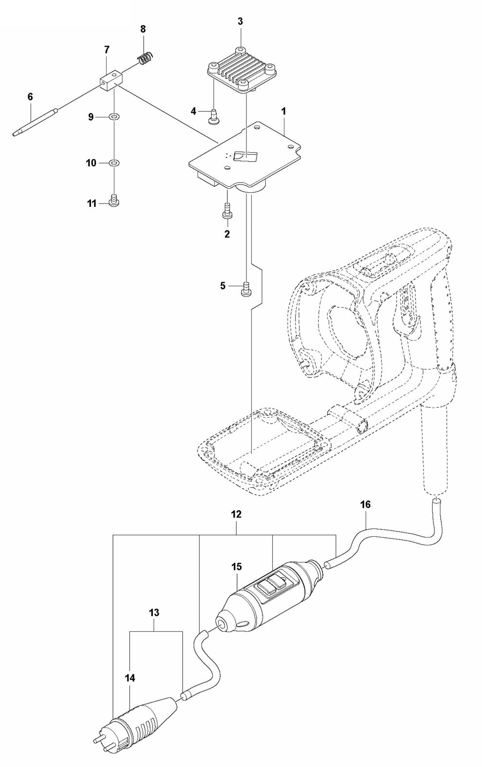 DM 200 Cord and Electrical Assembly Parts by Husqvarna