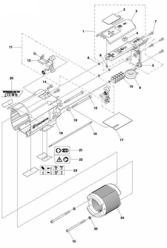 DM 220 Motor Assembly Parts-2 by Husqvarna
