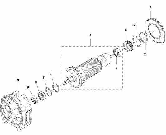 DM 220 Motor Assembly Parts-1 by Husqvarna