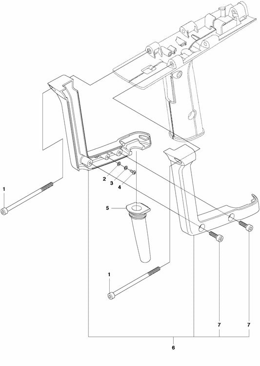 DM 230 Rear Handle Assembly Parts-2 by Husqvarna
