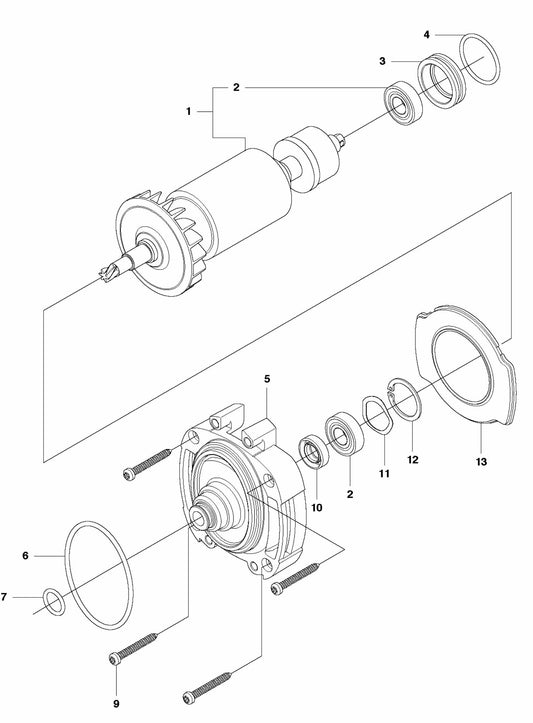 DM 230 Motor Assembly Parts-1 by Husqvarna