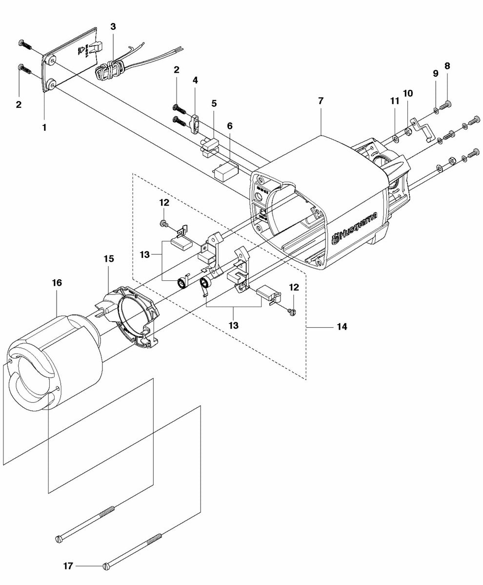 DM 280 Motor Assembly Parts-2 by Husqvarna