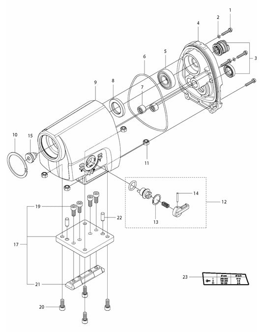 DM 280 Gearbox Assembly Parts-1 by Husqvarna