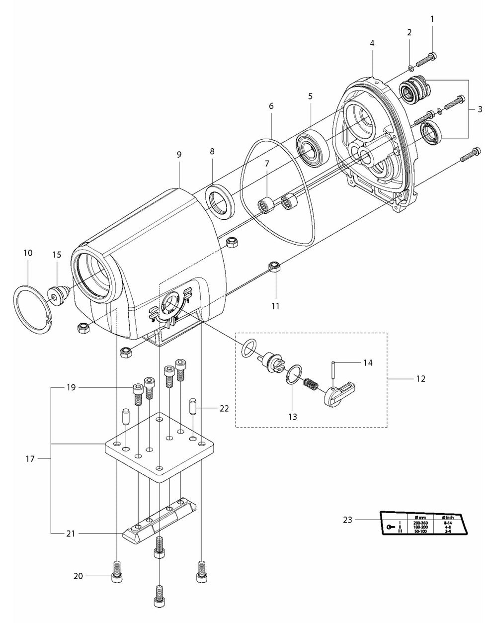 DM 280 Gearbox Assembly Parts-1 by Husqvarna