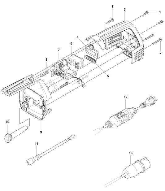 DM 330 Electrical/Cable Assembly Parts by Husqvarna