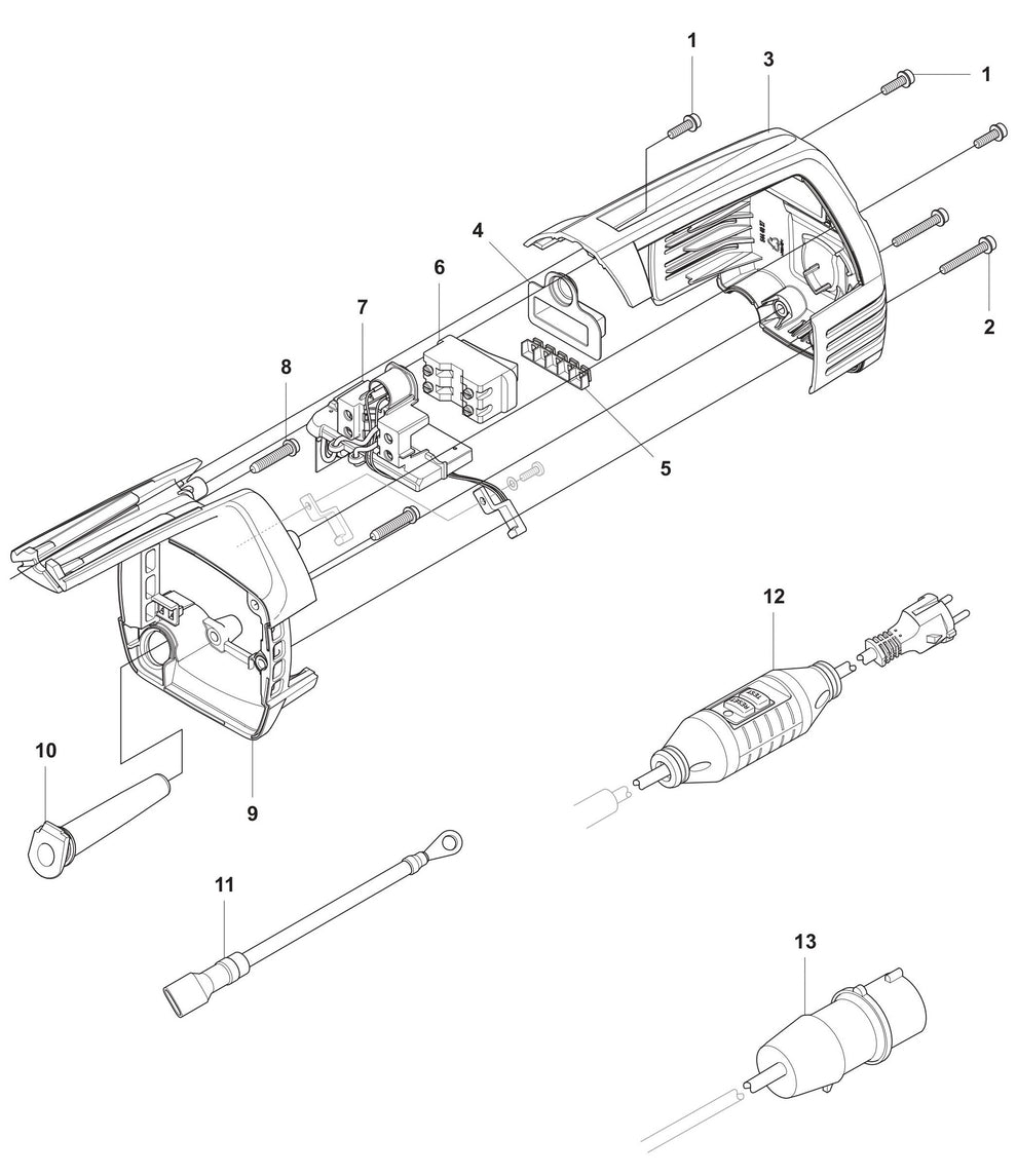 DM 330 Electrical/Cable Assembly Parts by Husqvarna