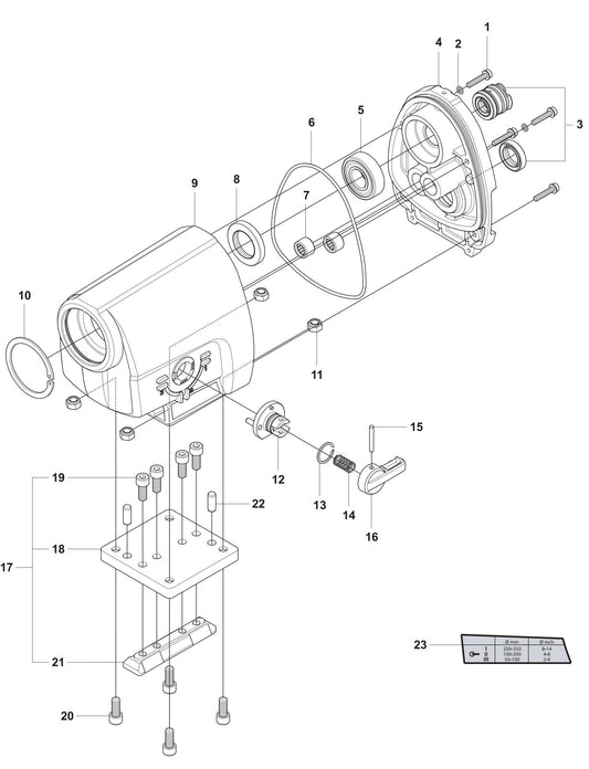 DM 330 Gear Box Assembly Parts-1 by Husqvarna