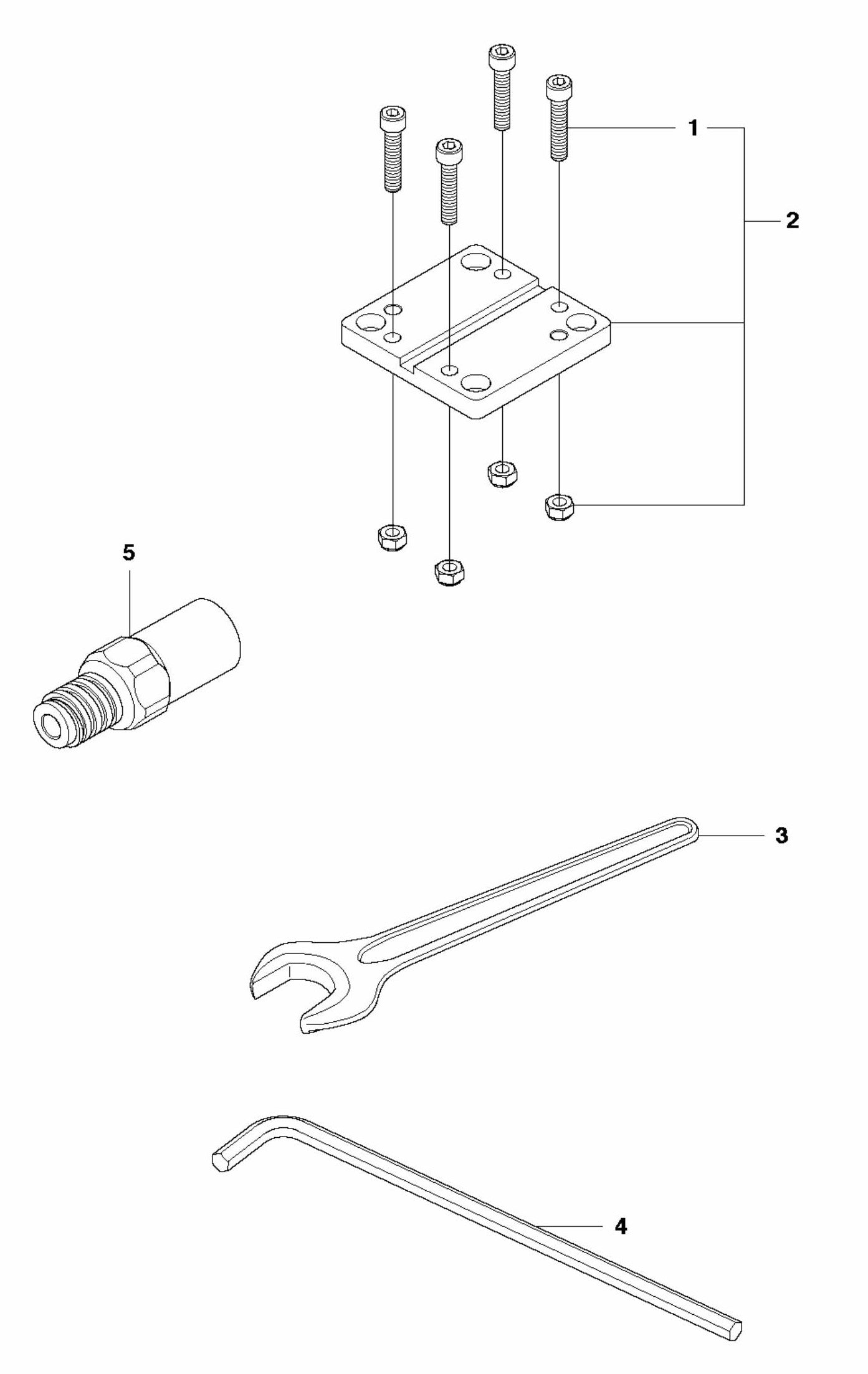 DM 340 Tools And Accessories Assembly Parts by Husqvarna
