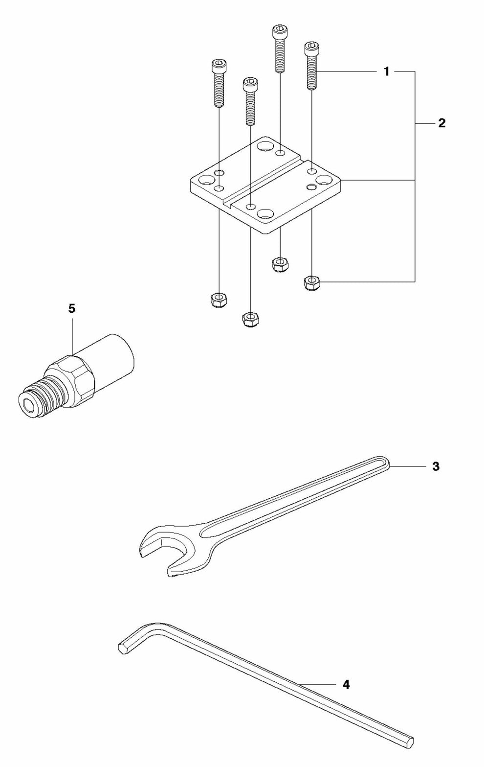 DM 340 Tools And Accessories Assembly Parts by Husqvarna